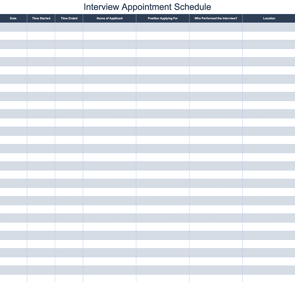 Free Interview Schedule Templates AllyO free-interview-schedule-templates-allyo